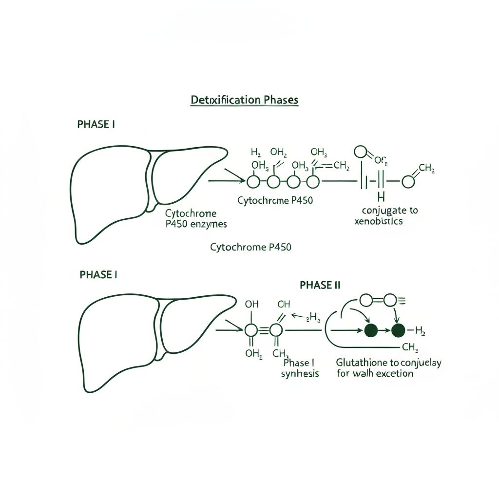 Phase-I- und Phase-II-Detoxifikationsprozesse